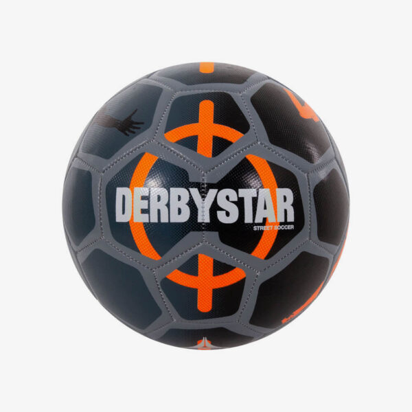 Afbeelding Derbystar street soccer ball straatvoetbal Zwart/Grijs