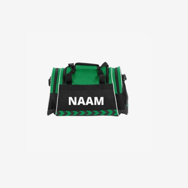 Hummel-Sporttas- groen-met bedrukking naam