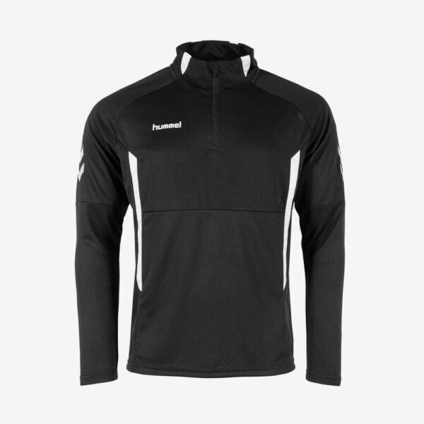 Hummel Stanfries Authentic 1/4 Zip Top- Senior - Trainingstop - Zwart
