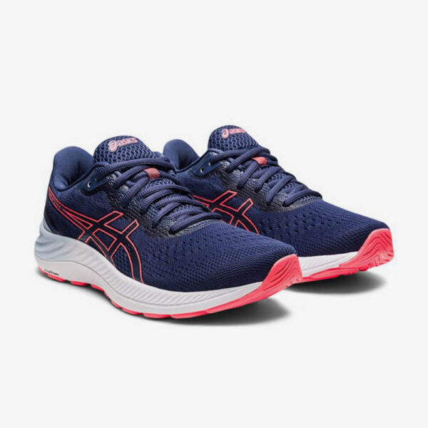 Afbeelding Asics gel excite 8 hardloopschoenen dames blauw/roze