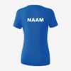 Afbeelding Erima functioneel teamsport t-shirt basic top dames blauw met naam