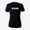 Afbeelding Erima functioneel teamsport t-shirt basic top dames zwart met naam