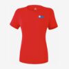 Afbeelding Erima functioneel teamsport t-shirt basic top dames rood met logo
