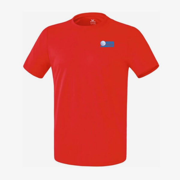Afbeelding Erima functioneel teamsport t-shirt basic top rood met logo