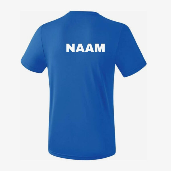 Afbeelding Erima functioneel teamsport t-shirt basic top blauw met naam