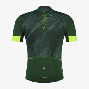 Afnbeelding Rogelli Dusk Wielershirt korte mouw groen/neon geel