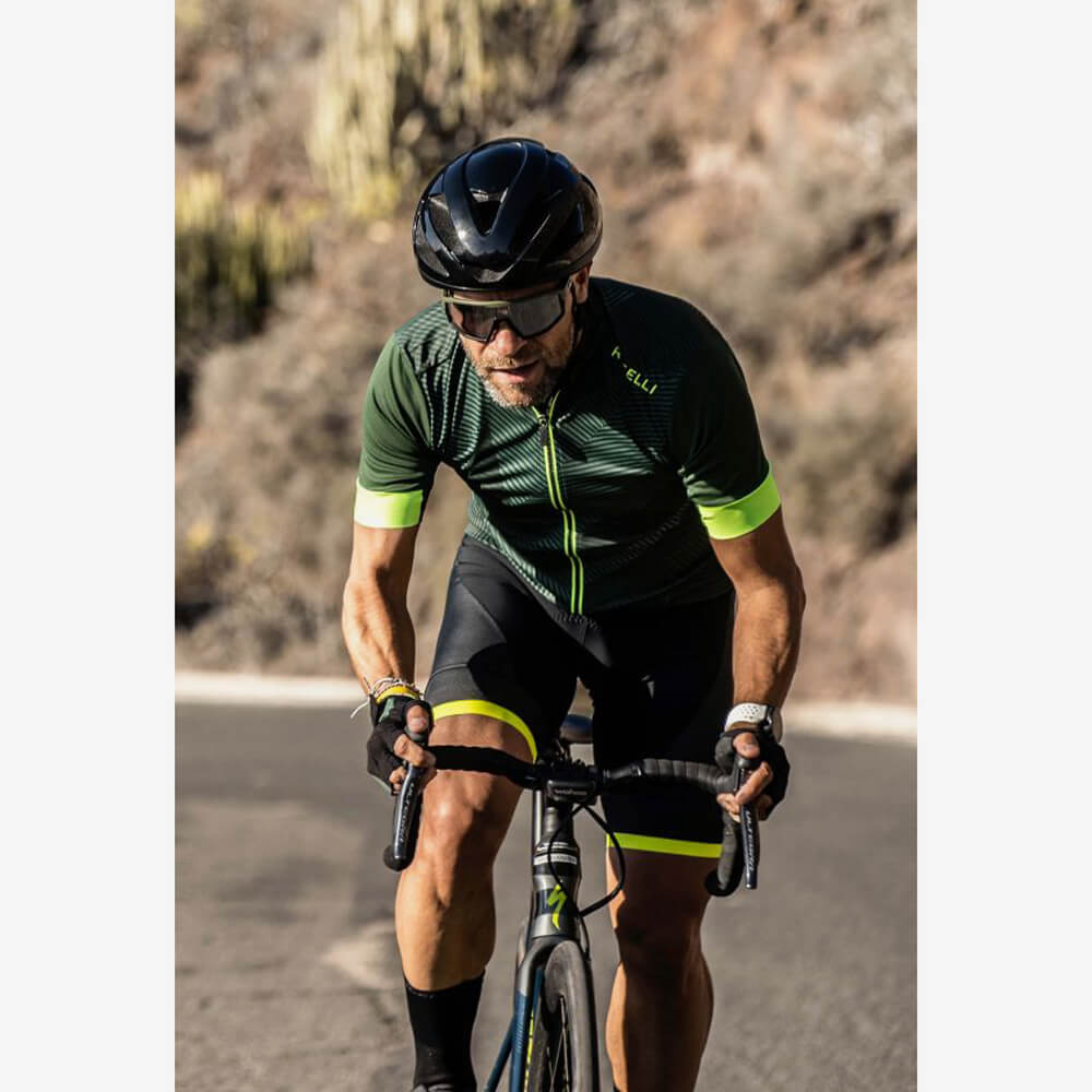 Groen fietsshirt top