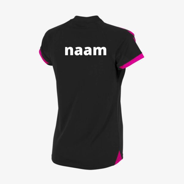 Afbeelding Hummel Fyn shirt dames sportshirt zwart/magenta met je naam