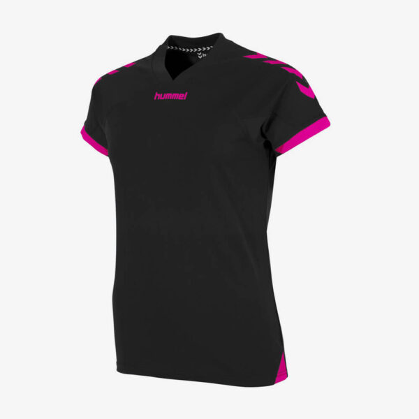 Afbeelding hummel fyn shirt zwart roze dames