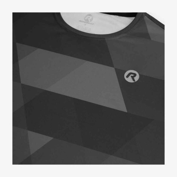 Afbeelding Rogelli Running tshirt Geometric Zwart Heren