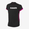 Afbeedling Stanno first shirt ladies sportshirt dames zwart/roze met je naam