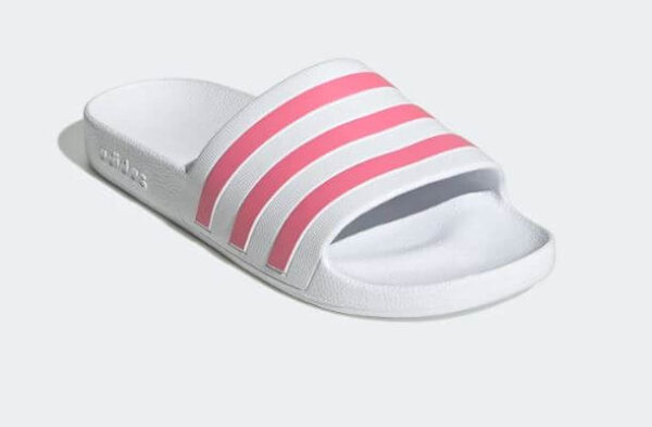 Adidas adilette aqua badslippers wit/roze