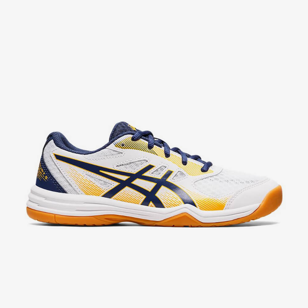 Asics Upcourt 5 - Junior - Wit/Zeeblauw - HHsport