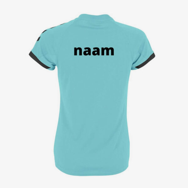 Afbeelding hummel fyn shirt dames mintgroen/zwart met je naam