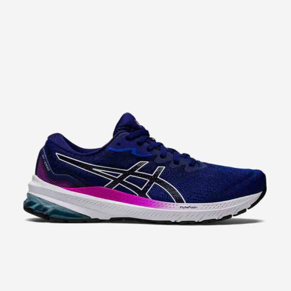 Afbeelding Asics GT 1000 11 hardloopschoenen dames blauw/wit