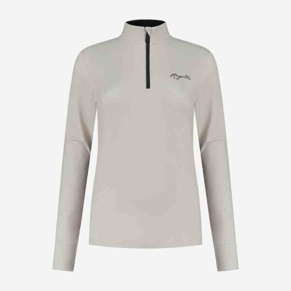 Afbeelding Rogelli runningtop sage lange mouw hardlooptop dames taupe/zwart