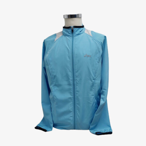 Afbeelding Asics Akan Jacket hardloopjas dames lichtblauw/grijs