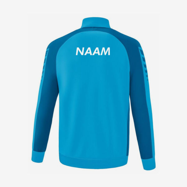 Erima Gymnastiekvereniging D.O.S. Zuidwolde Six Wings Trainingsjack - Junioren - Curaçao/Blauw - Afbeelding 2