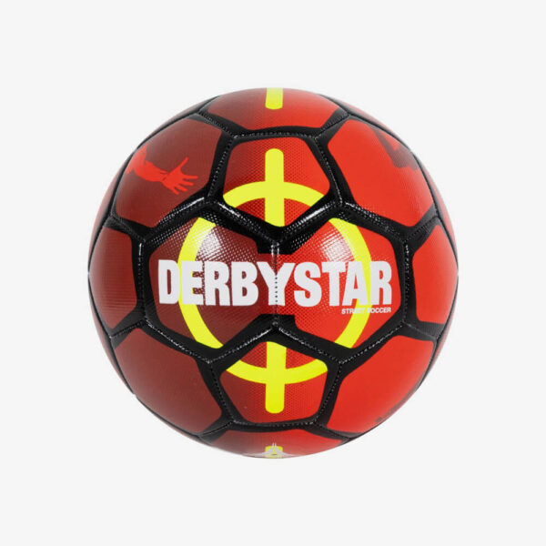 afbeelding Derbystar streetbal rood geel