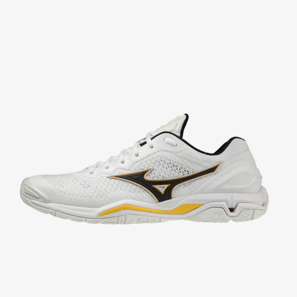 Afbeelding Mizuno Wave Stealth V handbalschoen wit/zwart