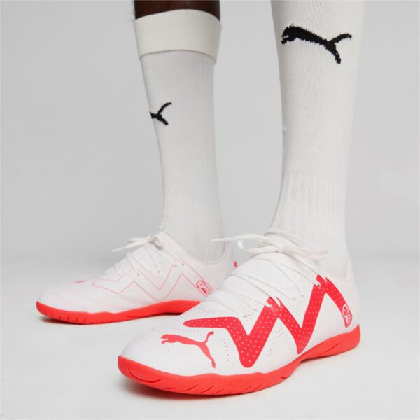 Afbeelding Puma future play IT zaalvoetbalschoen wit/rood