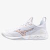 Afbeelding Mizuno Wave Luminous 2 indoorschoen dames wit/lichtoranje