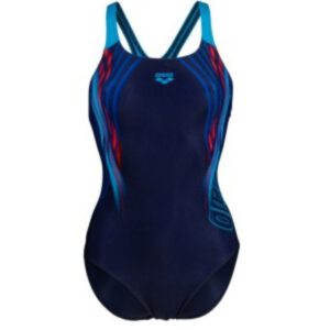 Afbeelding Arena W Swim Pro Back kleur navy multi navy turquoise