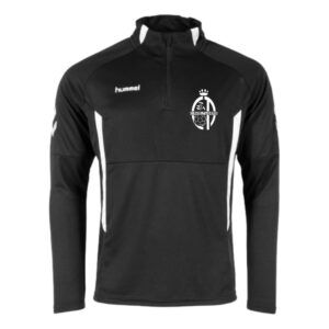 Afbeelding Hummel Authentic half zip top sweater zwart/wit voorkant