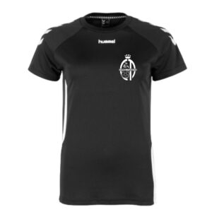 Afbeelding Cirkeltijgers authentic dames sportshirt zwart/wit voorkant