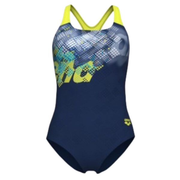 Afbeelding Arena splash point swim pro back badpak dames marine/zacht groen