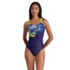 Afbeelding Arena splash point swim pro back badpak dames marine/zacht groen