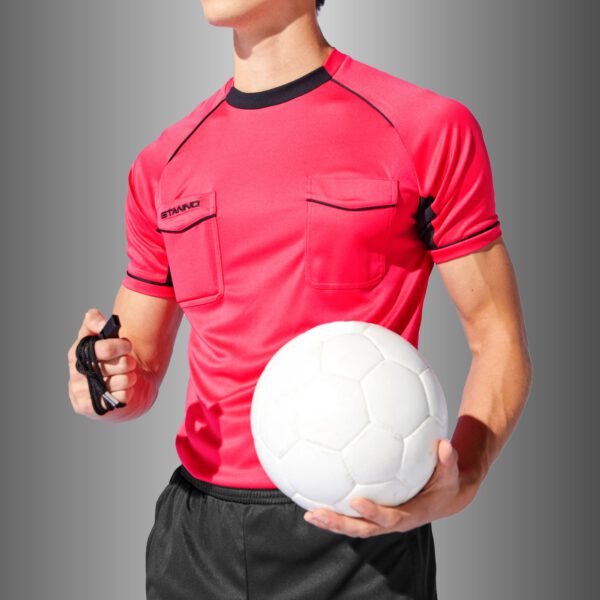 Stanno Bergamo Referee Shirt - Scheidsrechtershirt - Korte Mouw - Fuchsia - Afbeelding 2