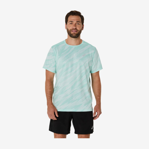 afbeelding Asics Core all over print sportshirt kleur goen heren