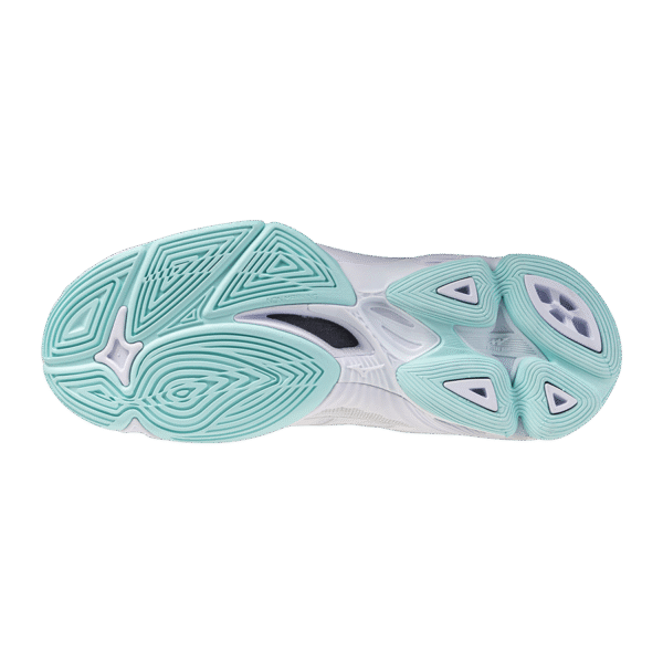 Mizuno Wave Voltage 2 - Indoorschoenen - Dames- Wit/Blauwe tint - Afbeelding 2