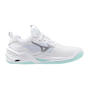 Mizuno Wave Stealth Neo 2  - Handbalschoenen - Dames- Wit/Blauwe tint