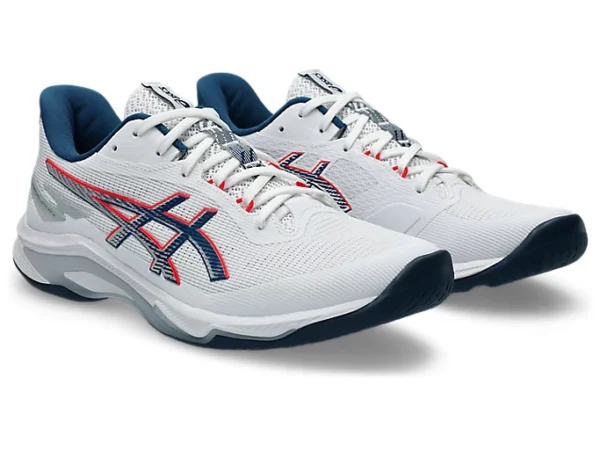Asics Netburner Ballistic FF 4 – Indoorschoenen – Heren - Wit/Mako Blauw - Afbeelding 4