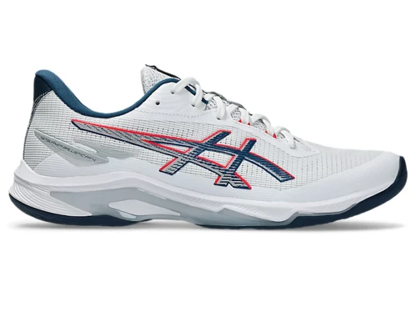 Asics Netburner Ballistic FF 4 – Indoorschoenen – Heren - Wit/Mako Blauw