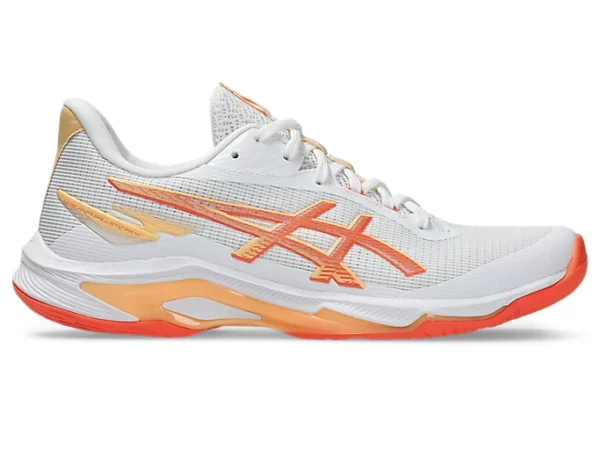 Netburner Ballistic FF 4 – Indoorschoenen – Dames - Wit/Oranje/Koraal