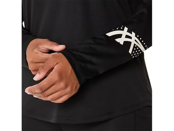 ASICS ICON 1/2 ZIP LS TOP - Hardloopjas - Dames - Zwart - Afbeelding 3