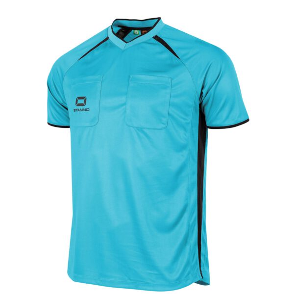 Stanno scheidsrechter shirt blauw met borstzakjes
