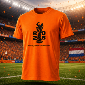 Wk voetbal 2026 fan shirt met eigen naam dames