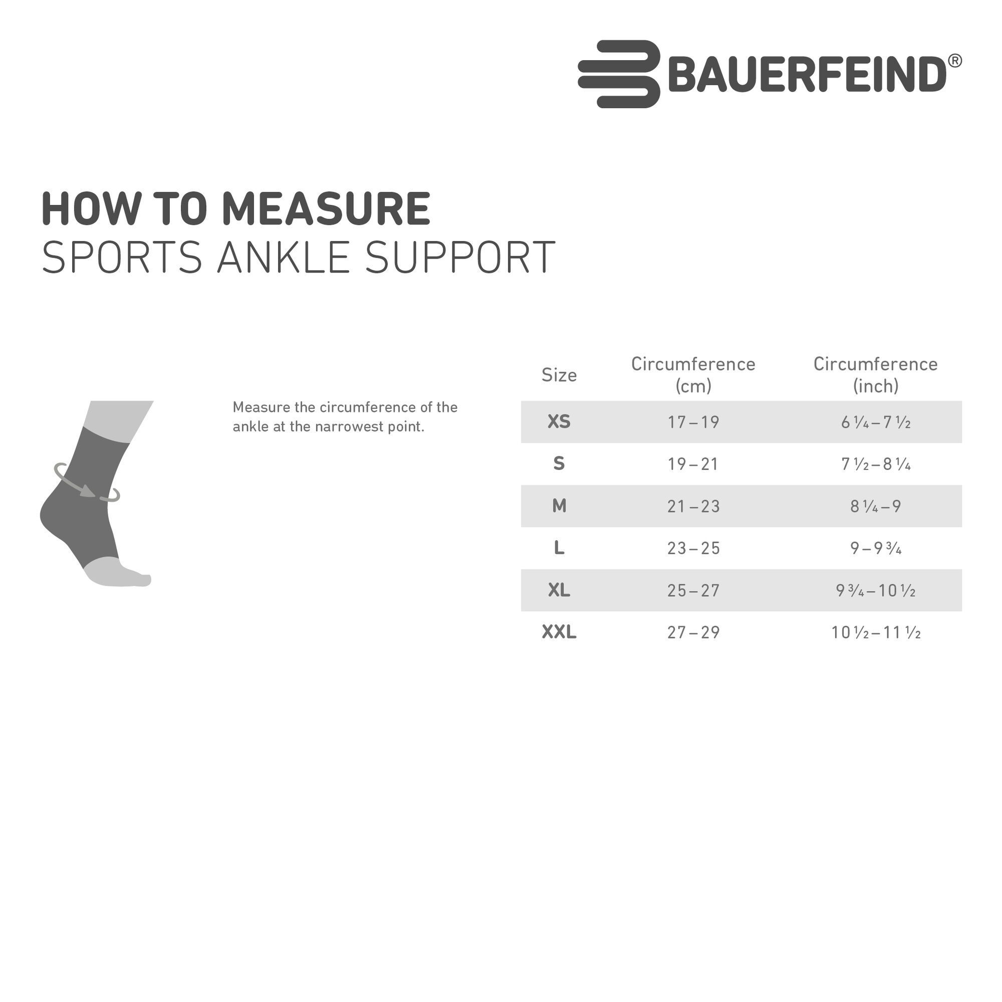 Bauerfeind enkelbrace
